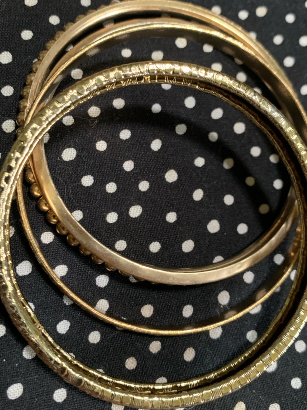 Gold-Tone Stackable Bangle Bracelet Set - Women Jewelry